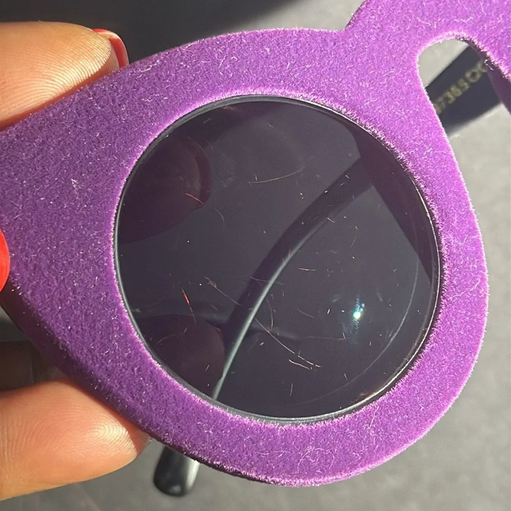 Purple Velvet Unisex Eyeglasses
